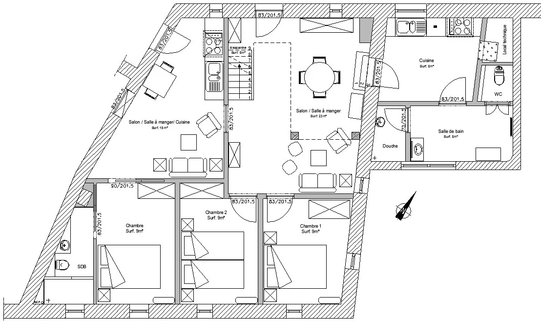 plan d'aménagement intérieur